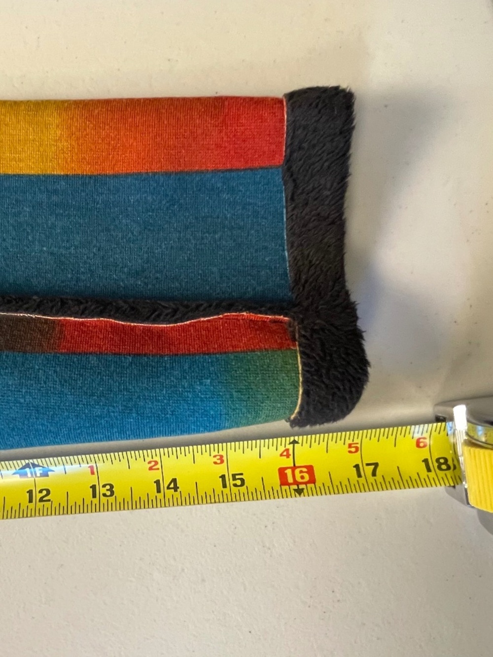 ADORE Patchwork Jacket Coat Open Front Fleece Collar Multicolor XL Boho Artsy - Picture 13 of 14
